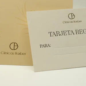 Tarjeta de regalo física para tratamientos de medicina estética en España Carla Barber